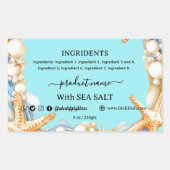 SALZ, hausgemachte Seifenlehne Rechteckiger Aufkleber (Vorderseite)