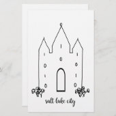 Salz Lake City utah Tempel einfach modern Briefpapier (Vorne/Hinten)