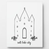 Salz Lake City utah Tempel einfach modern Fotoplatte (Vorderseite)