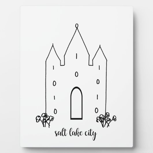 Salz Lake City utah Tempel einfach modern Fotoplatte (Vorderseite)