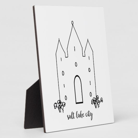 Salz Lake City utah Tempel einfach modern Fotoplatte (Seite)