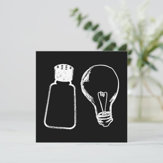 Salz & Licht sein Salz Bibel Verse Matthew 513-1 Einladung (Stehend Vorderseite)