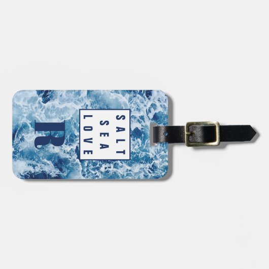 Salz-Meer u. Liebe Gepäckanhänger (Vorderseite horizontal)