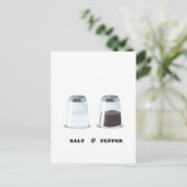 Salz & Pepper Postkarte (Stehend Vorderseite)
