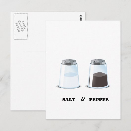 Salz & Pepper Postkarte (Vorne/Hinten)