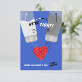 Salz & Pfeffer Klasse Valentinstag Karte (Stehend Vorderseite)
