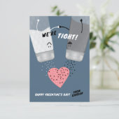 Salz & Pfeffer Klasse Valentinstag Karte (Stehend Vorderseite)