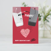 Salz & Pfeffer Klasse Valentinstag Karte (Stehend Vorderseite)