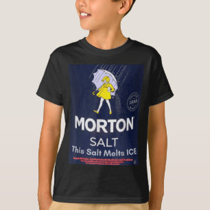 Salz schmilzt Eis Morton Salz Mädchen mit Regensch T-Shirt