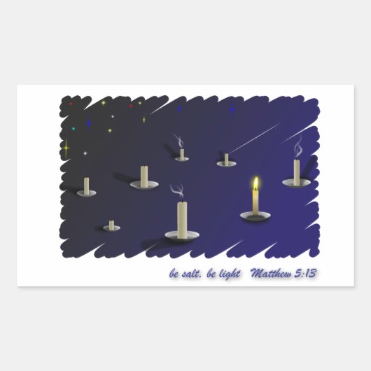 Salz sein, leicht sein rechteckiger aufkleber (Vorderseite)