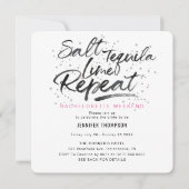Salz Tequila Limon Repeat Junggeselinnen-Abschied Einladung (Vorderseite)