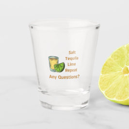 Salz, Tequila, Limon, Wiederholung Schnapsglas