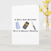 Salz und Batterie mit einer tödlichen Waffe Karte (Gelbe Blume)