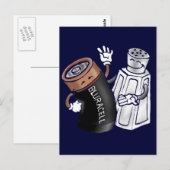Salz und Batterie Postkarte (Vorne/Hinten)