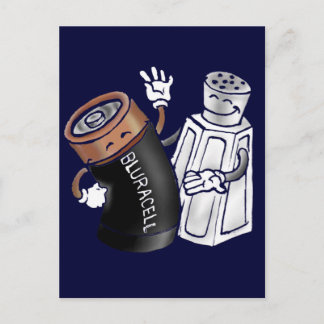 Salz und Batterie Postkarte