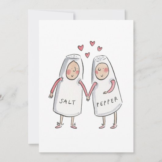 Salz und Pepper Einladung (Vorderseite)
