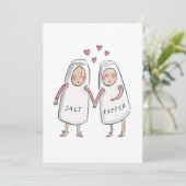 Salz und Pepper Einladung (Stehend Vorderseite)
