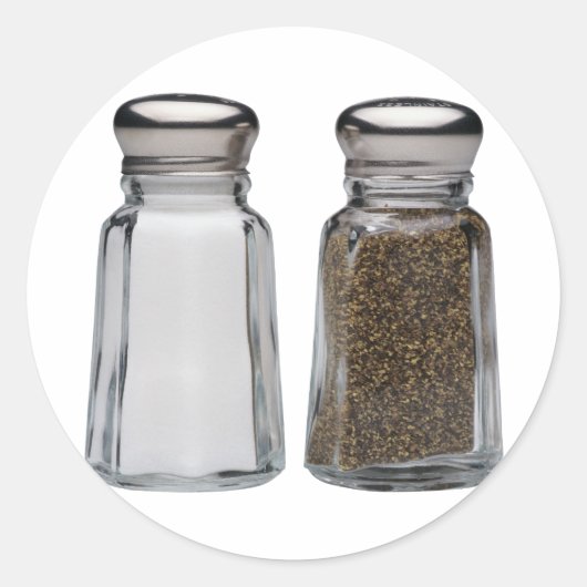 Salz und Pepper Runder Aufkleber (Vorderseite)