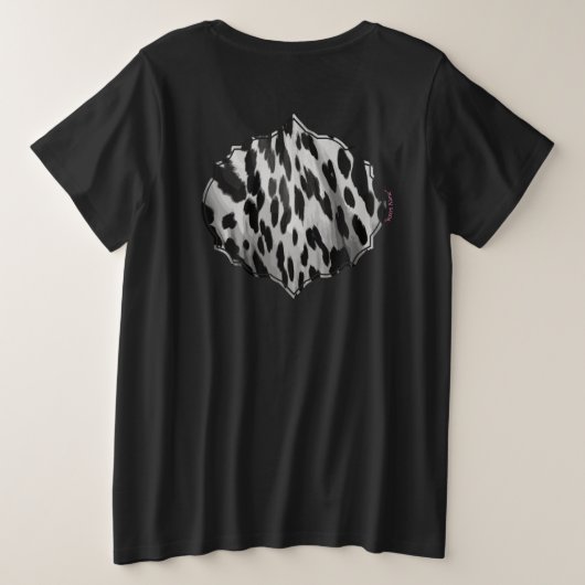 Salz und Pfeffer Große Größe T-Shirt (Design Rückseite)