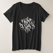 Salz und Pfeffer Große Größe T-Shirt (Design vorne)