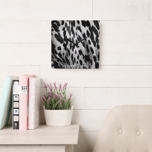 Salz und Pfeffer Quadratische Wanduhr (Lesesaal)