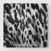 Salz und Pfeffer Quadratische Wanduhr (Vorderseite)