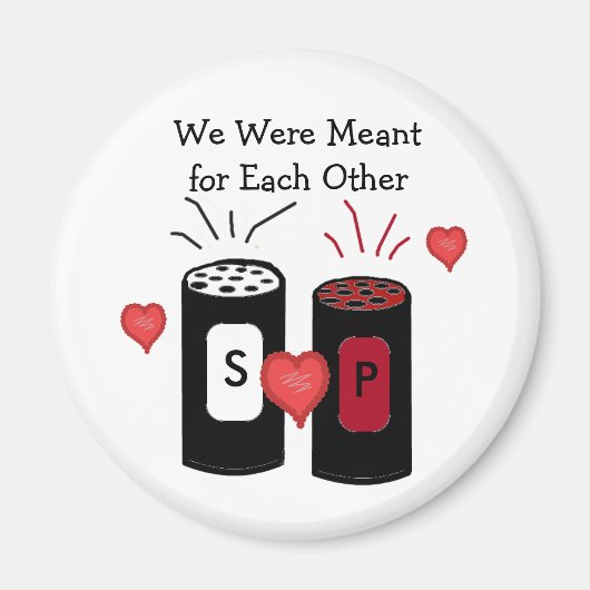 Salz- und Pfefferliebe-Design Magnet (Vorne)
