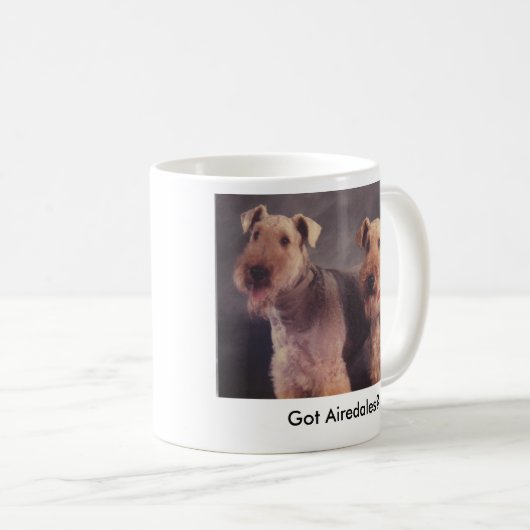 Salz und Ritz, got Airedales? Kaffeetasse (VorderseiteRechts)
