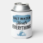 Salz Wasser heilt alles Beach Liebhaber Geschenk Dosenkühler (Kanne Rückseite)