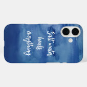Salz Wasser heilt alles Blaue Textur Zitat Case-Mate iPhone Hülle (Rückseite (Horizontal))