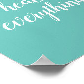 Salz Wasser heilt alles Stranddekoration Print Poster (Ecke)