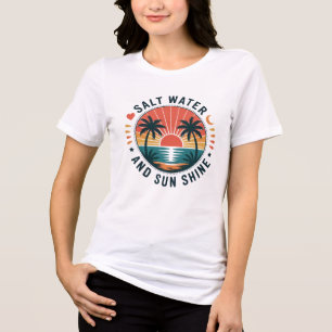 Salz Water & Sunshine Vibes" - Tropical Beach Tri-Blend Shirt