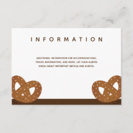 Salzbrezeln Hochzeitsweißbraun Begleitkarte
