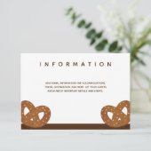 Salzbrezeln Hochzeitsweißbraun Begleitkarte (Stehend Vorderseite)