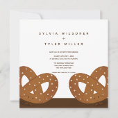 Salzbrötchen Spaß Illustrierte Hochzeitseinladung Einladung (Vorderseite)