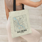 Salzburg, Austria City Map Tote Bag Tragetasche