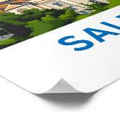 Salzburg Austria Travel Print Poster (Ecke)