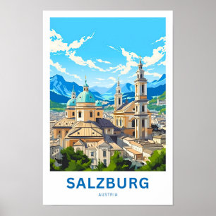 Salzburg Austria Travel Print Poster