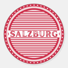 Salzburg City Pride Emblem – Austria Identity Runder Aufkleber