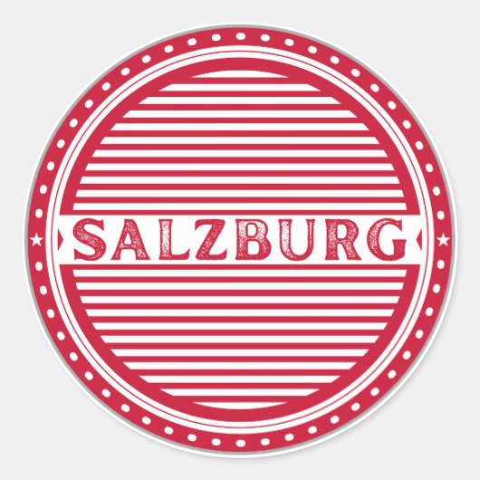 Salzburg City Pride Emblem – Austria Identity Runder Aufkleber (Vorderseite)
