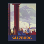 Salzburg, City Restaurant, Österreich Postkarte<br><div class="desc">Vintage Reise Postkarte</div>