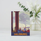 Salzburg, City Restaurant, Österreich Postkarte (Stehend Vorderseite)