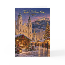 Salzburg Dom und Krippe Frohe Weihnachten