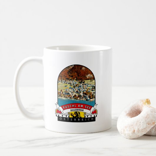 Salzburg Fuschl Am See Österreich Souvenir Kaffeetasse (Mit Donut)