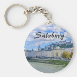 Salzburg in Österreich mit seinem Schloss Souvenir Schlüsselanhänger