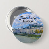 Salzburg in Österreich Souvenir-Foto Button (Vorne & Hinten)