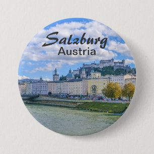 Salzburg in Österreich Souvenir-Foto Button