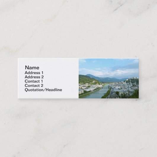 Salzburg Mini Visitenkarte (Vorderseite)