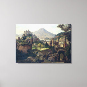 Salzburg mit der Hohensalzburg Festung Leinwanddruck