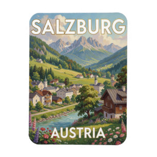 Salzburg Österreich Alpenstadt Landschaft Magnet